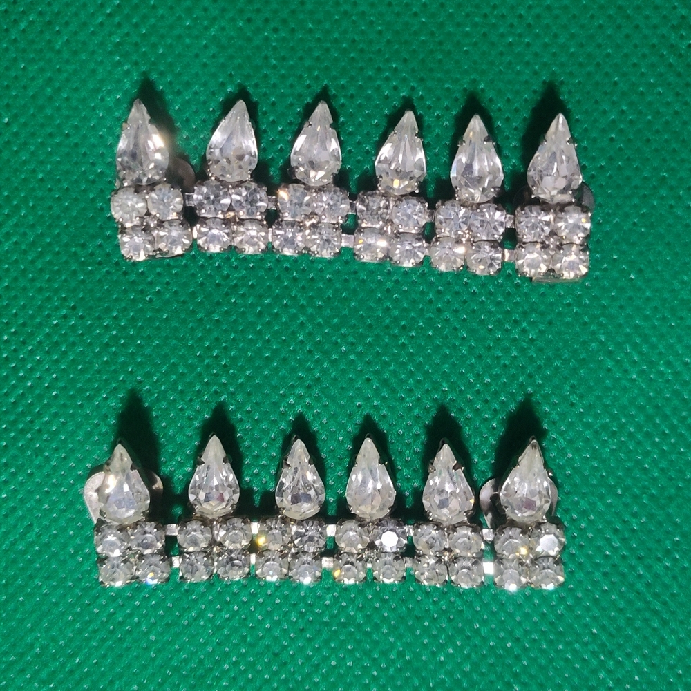 Pair of rhinestone and Crystal shoe clips